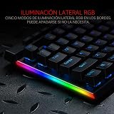 Redragon K580 VATA RGB LED - Teclado mecánico para juegos con retroiluminación, teclas macro y controles multimedia dedicados, enchufe intercambiable en caliente, grabación de macro a bordo