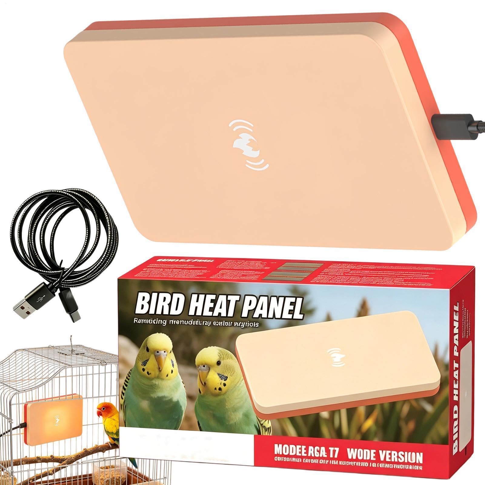 Chauffage pour cage lapin et rongeur avec panneau chauffant USB 18x10 cm Generico