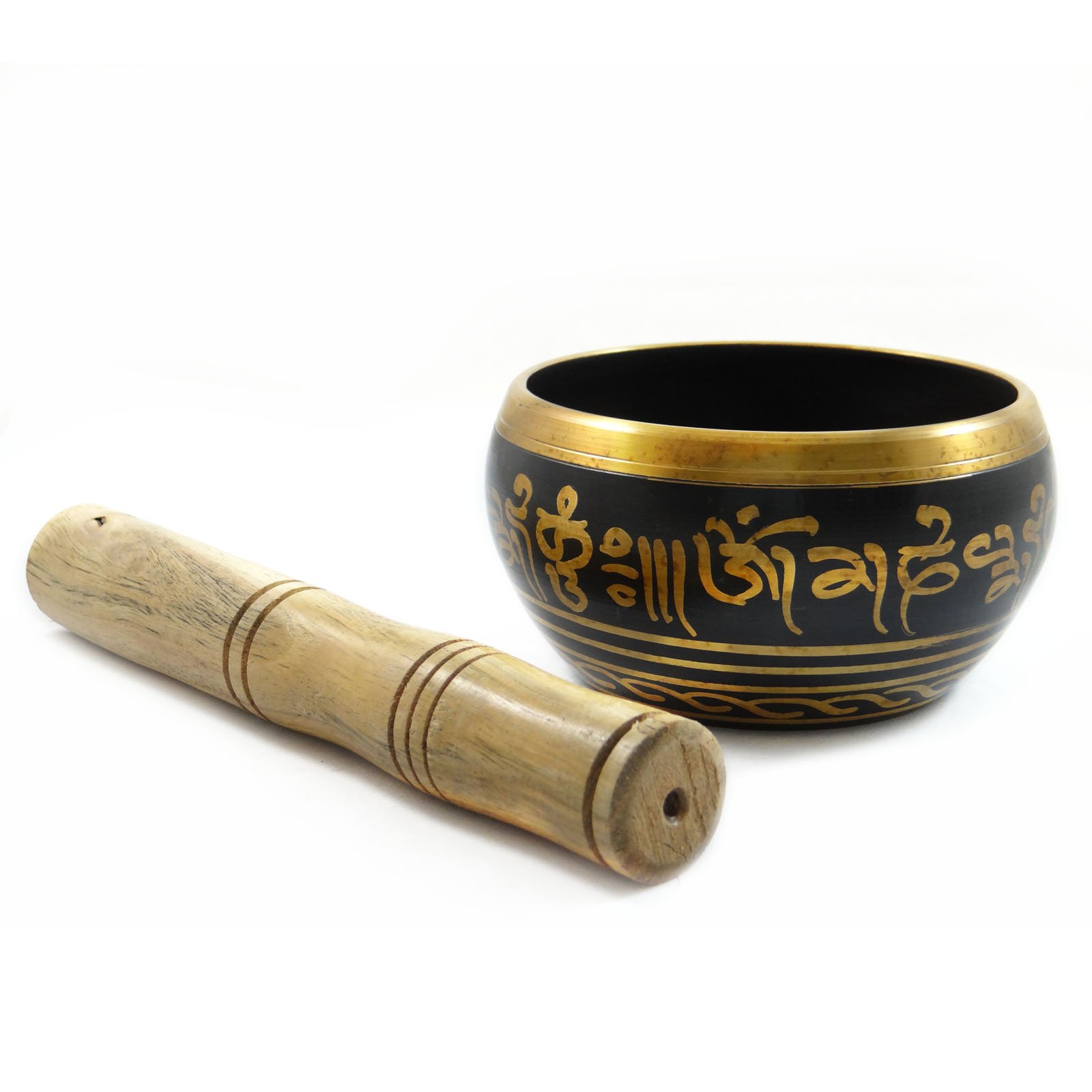 Tibetan Prayer Klangschale Sound Healing Messing buddhistische Meditation Sammlerstuck