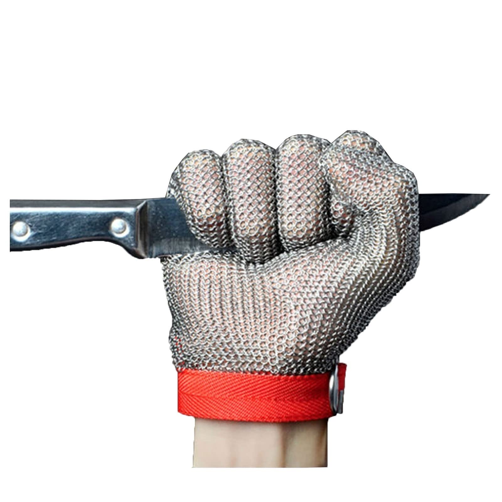304 Edelstahl Cut Resistant Handschuhe, Grade 9 Schutznahrung Safety Work Handschuhe (Color : 6pcs/XL)