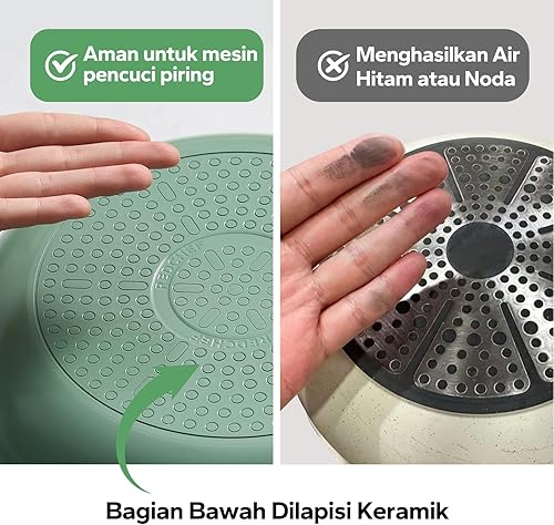 Miniatura 3 de Redchef Juego de sartenes antiadherentes de 6 piezas, sartenes de 8, 9.5 y 11 pulgadas con tapas de vidrio templado, asas que se mantienen frías,