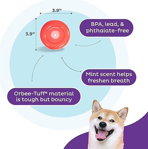 Miniatura 3 de Planet Dog Orbee-Tuff Lil' Snoop - Juguete interactivo para perros dispensador de premios, pequeño, rojo