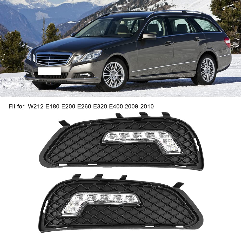 Luces de circulación diurna integradas DRL, luz de circulación diurna LED DRL en forma de L aptas para Clase E W212 E180 E200 E260 E320 E400 2009-2010