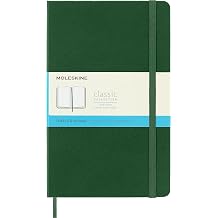 Moleskine Classic Notebook, Hard Cover, Large 5" x 8.25" Dotted, Myrtle Green, 240 Pages