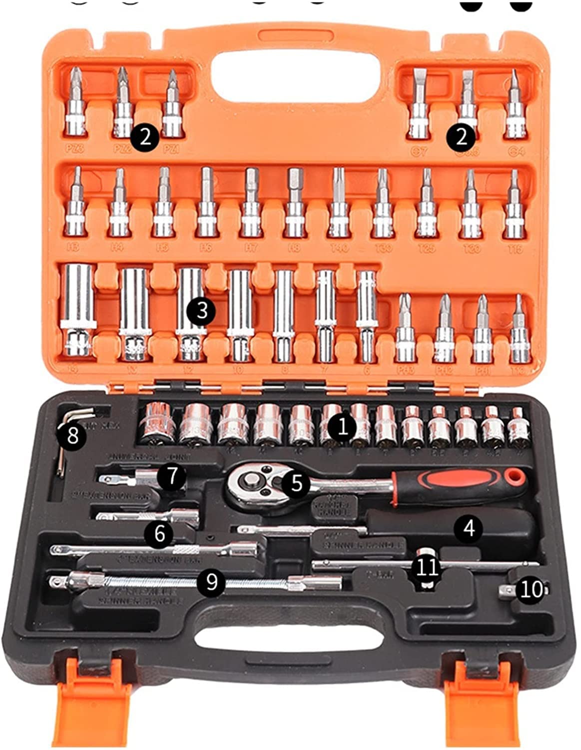 Ensemble d'outils d'entretien, outils manuels pour la réparation de voiture, clé à cliquet, jeu de douilles, outil mécanique professionnel de réparation de pneus de voiture de vélo