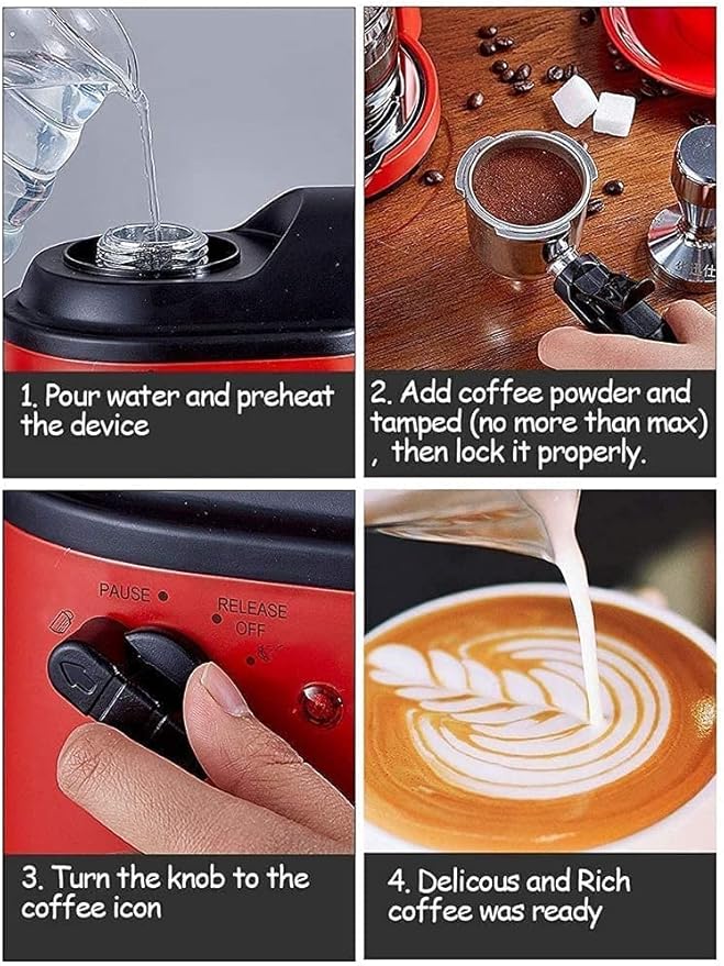 Cafetera Semi Automática para Espresso con Espumador de Leche y 15 Bar miniatura 7