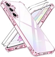 iVoler Samsung Galaxy A55 5G Átlátszó Védőtok - Lila TPU Puha Kerettel, Ütésálló Kialakítás, 2db Edzett Üveg Képernyővédővel 1