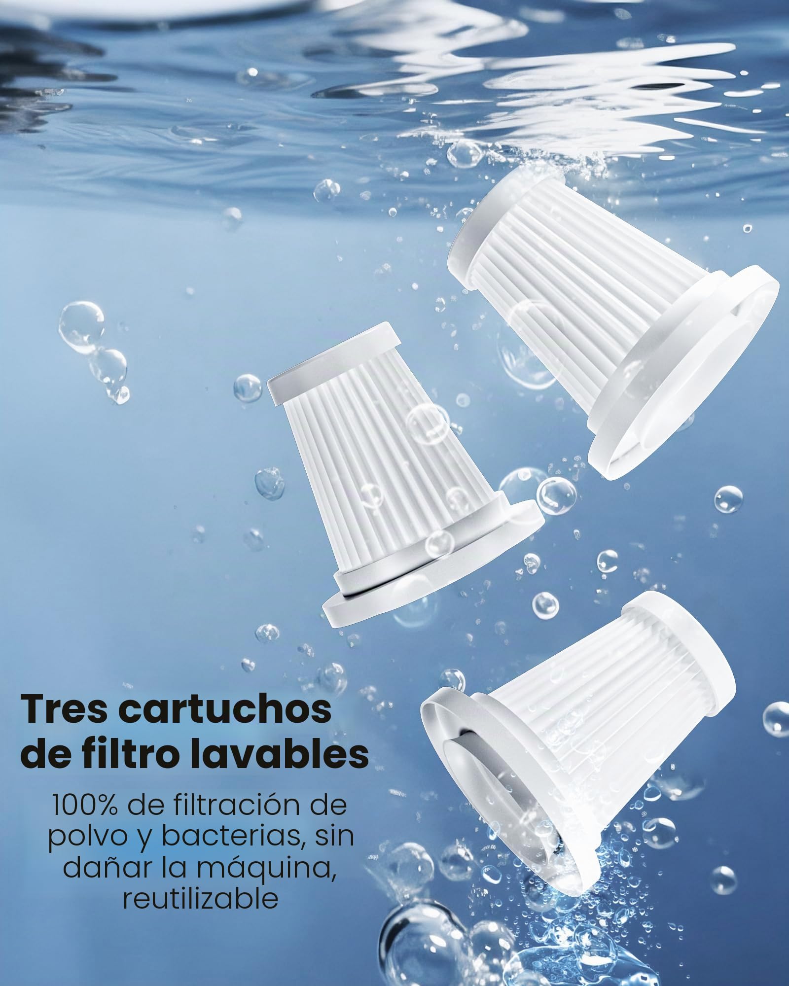Aspirador de mano con batería para aspiradora de mano con pantalla digital e iluminación LED, 21000 Pa sin escobillas Motor Aspirador Coche Aspiradora de 3 etapas Mini Aspiradora Adecuado para