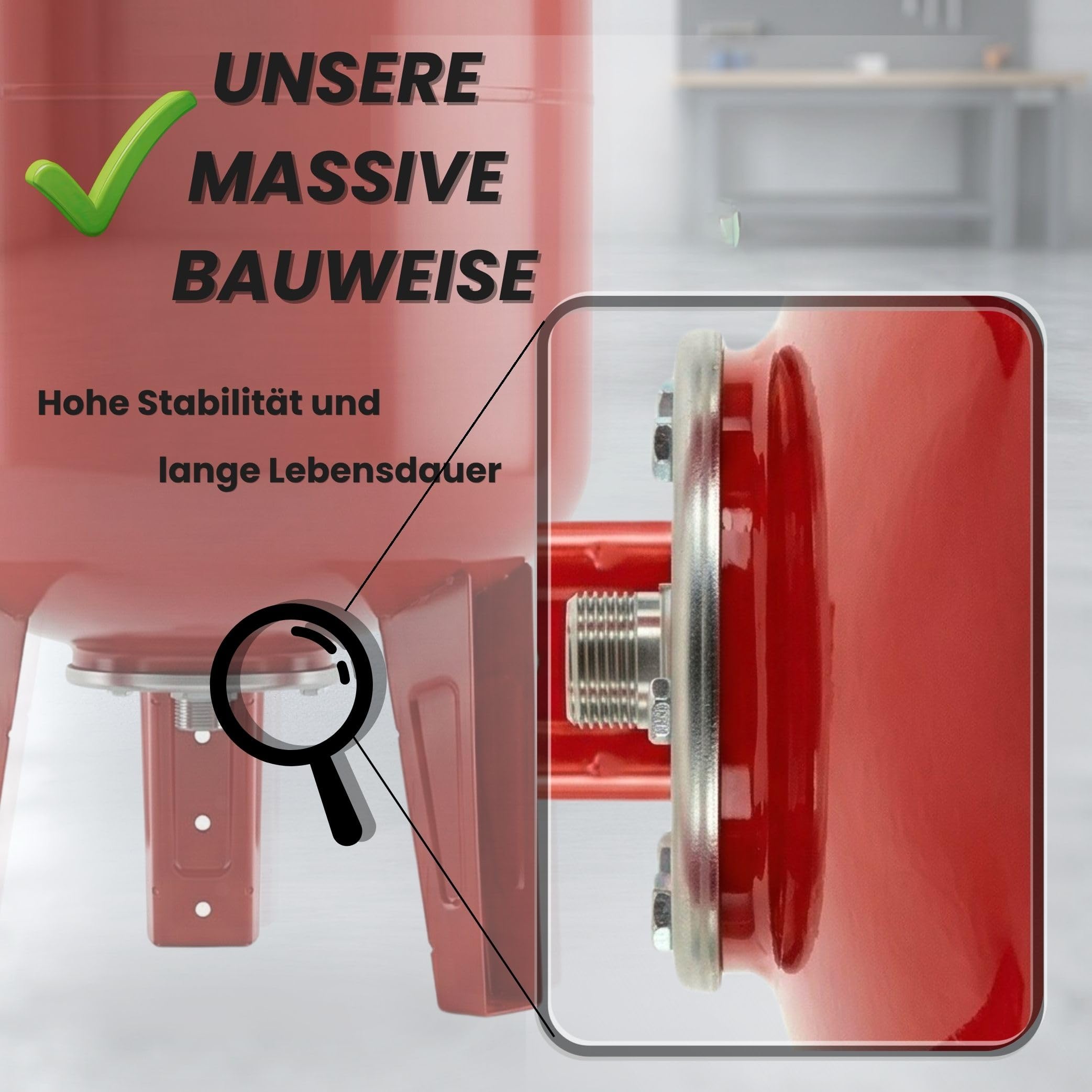 100 L Membrankessel vertikal, Stahltank, Druckkessel max.10 Bar Ausdehungsgefäß