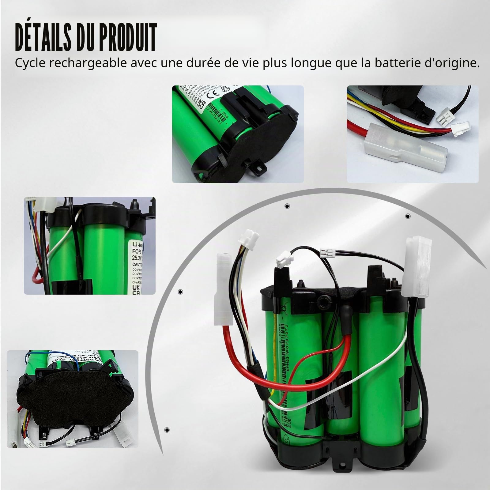Batterie 25,2 V pour Aspirateur AEG QX9 & Electrolux Pure Q9 – Compatible Uniquement avec Modèles 25,2 V (Non Compatible 21,6 V)