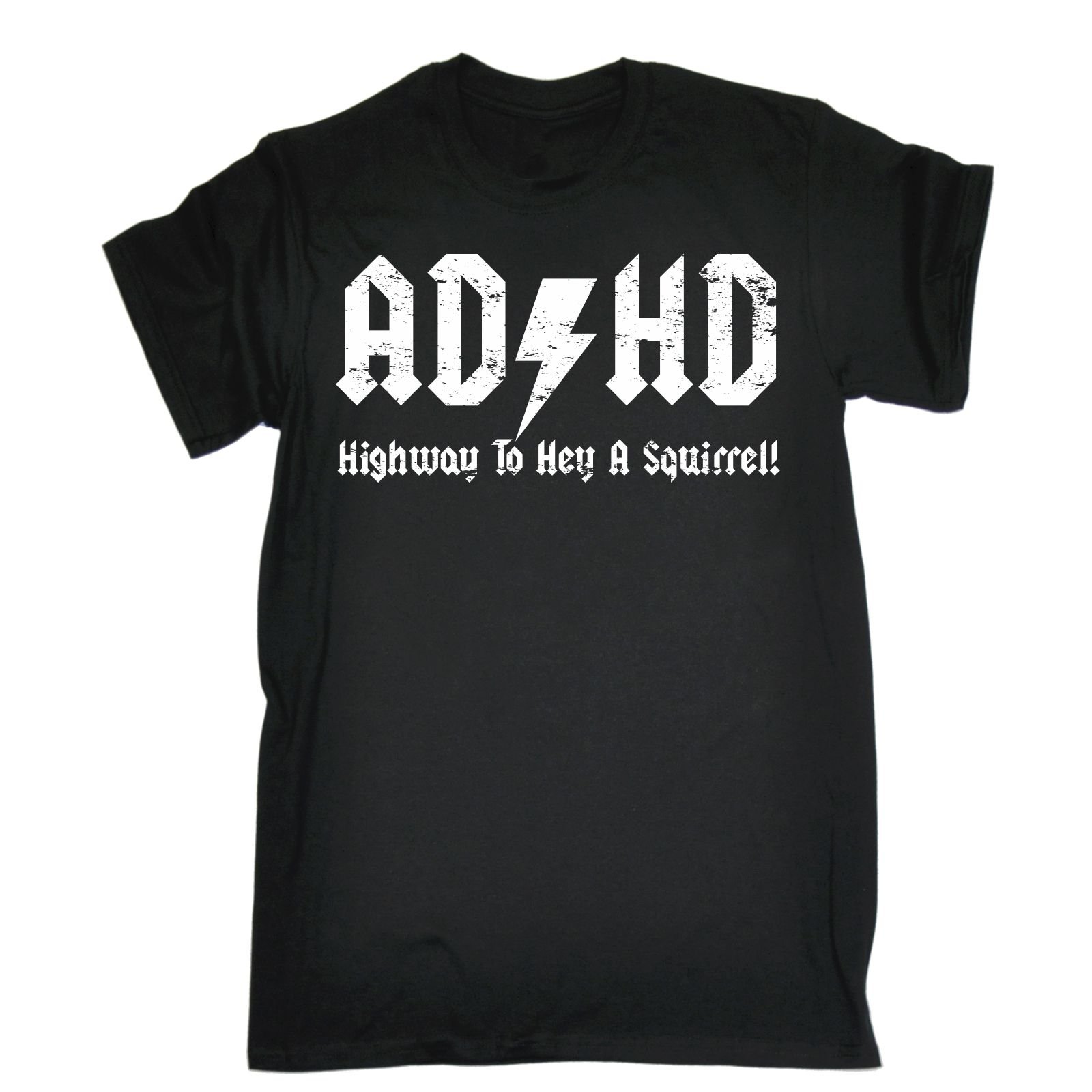 123t Funny Novelty - Men's ADHD Highway to Hey A Squirrel T-Shirt