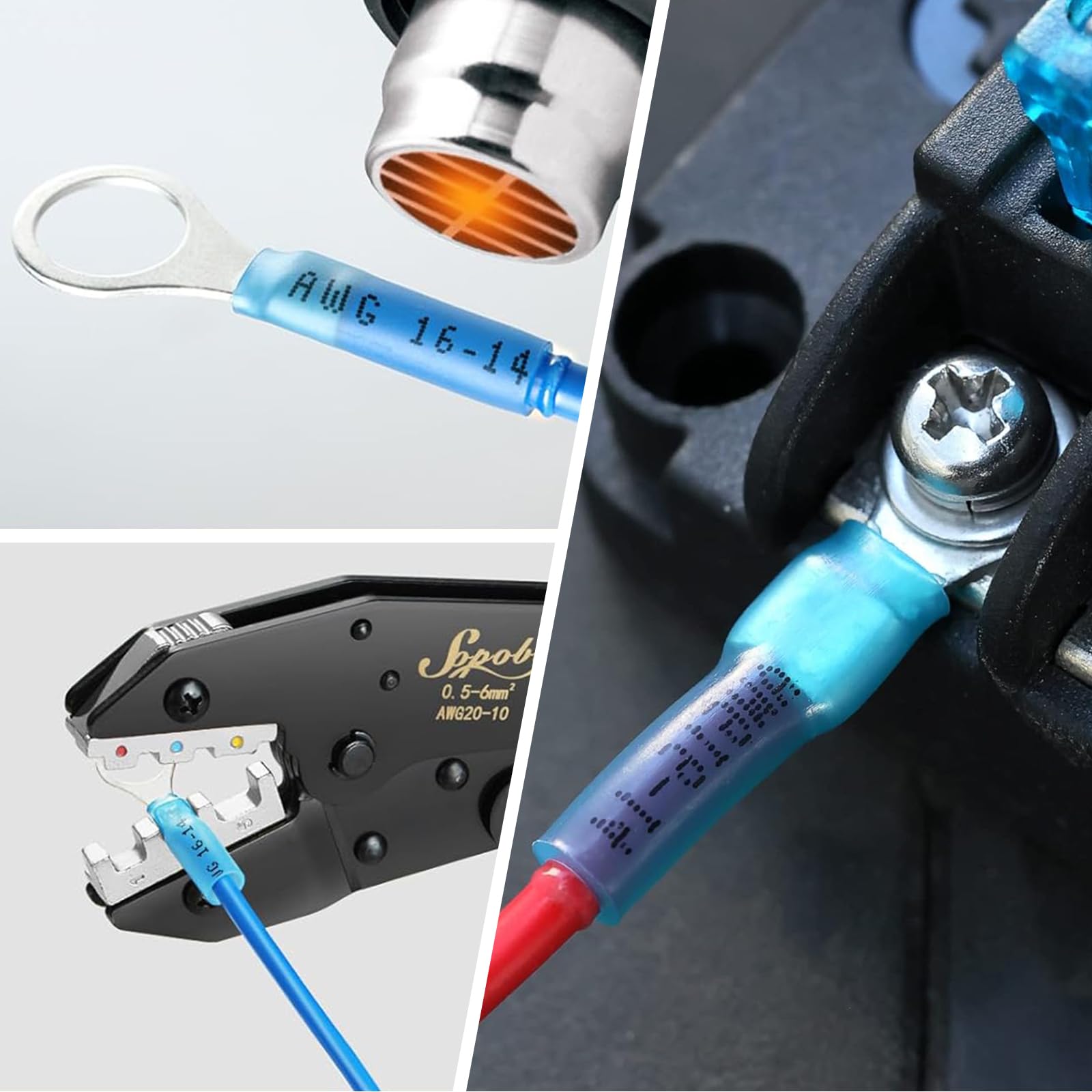 320 PCS Heat Shrink Wire Connectors, AWG 2210 Waterproof Marine Wire Connectors