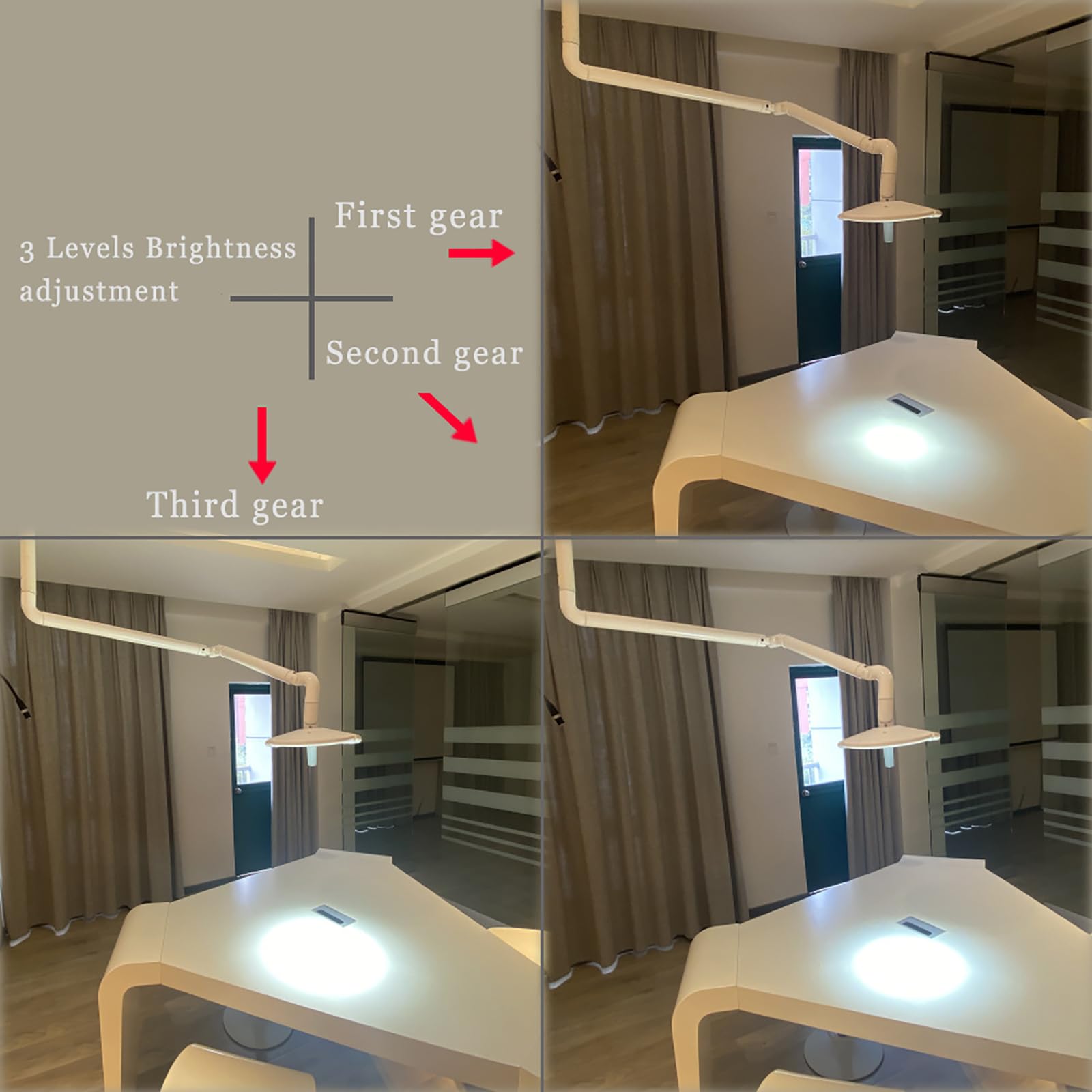 Lampa Do Badań Chirurgicznych LED, Bezcieniowe Światło Do Badań Chirurgicznych LED, Regulowane Poziomy Jasności I Swobodnie Obracane Ramię Lampy, Wysoka Jasność I Długa Żywotność, Dla Szpitali