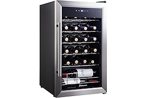 Kalamera 24-Bottle Single-Zone Wine Refrigerator Cabinet