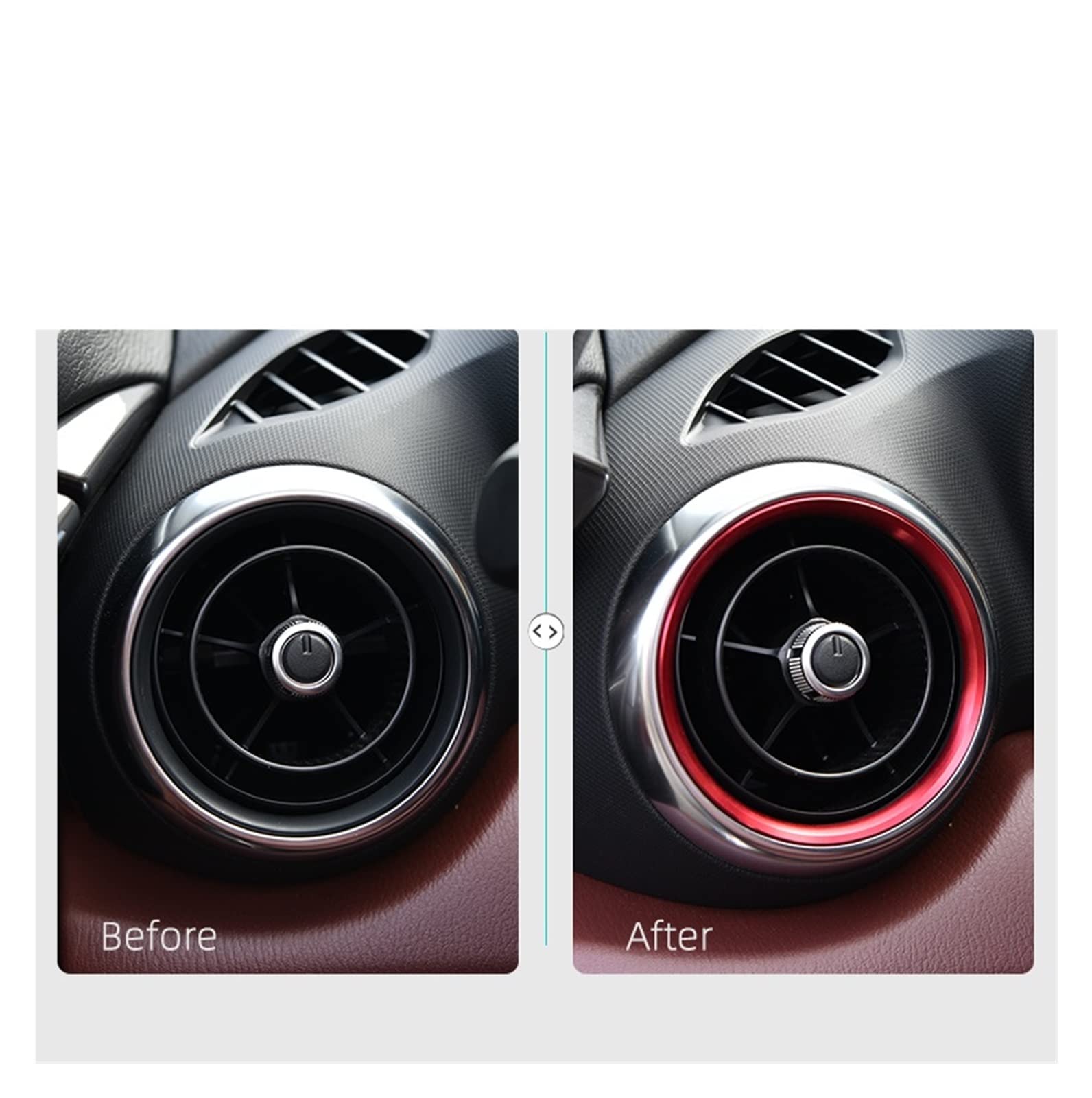 Xwang store Akcesoria Samochodowe AC Wyjazd Wentylacyjny Ory -Warunkowania Powietrza MX5 Kompatybilny Z Mazda 2 CX3 MX-5 RF ND (Color Name : Red)