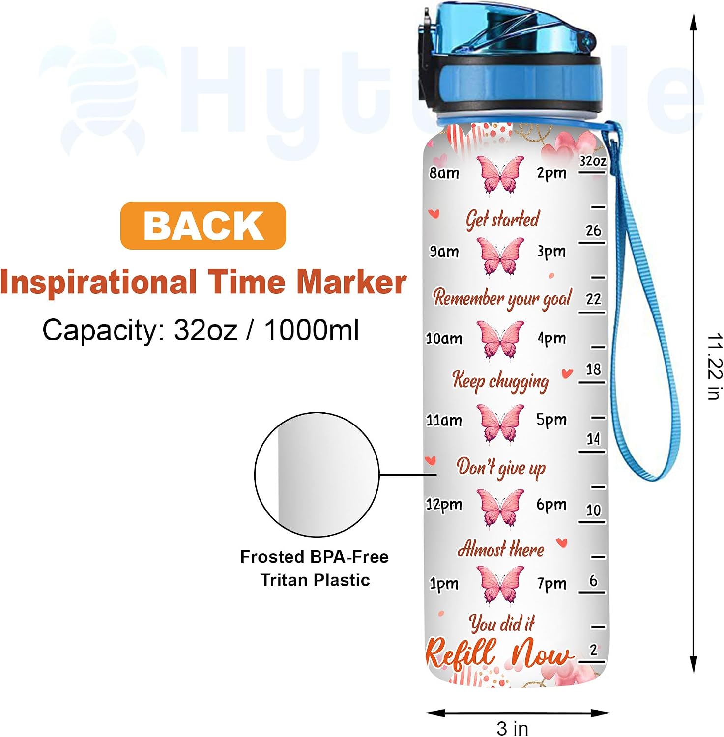 Hyturtle Valentine Water Bottle 19022024 (Butterfly)
