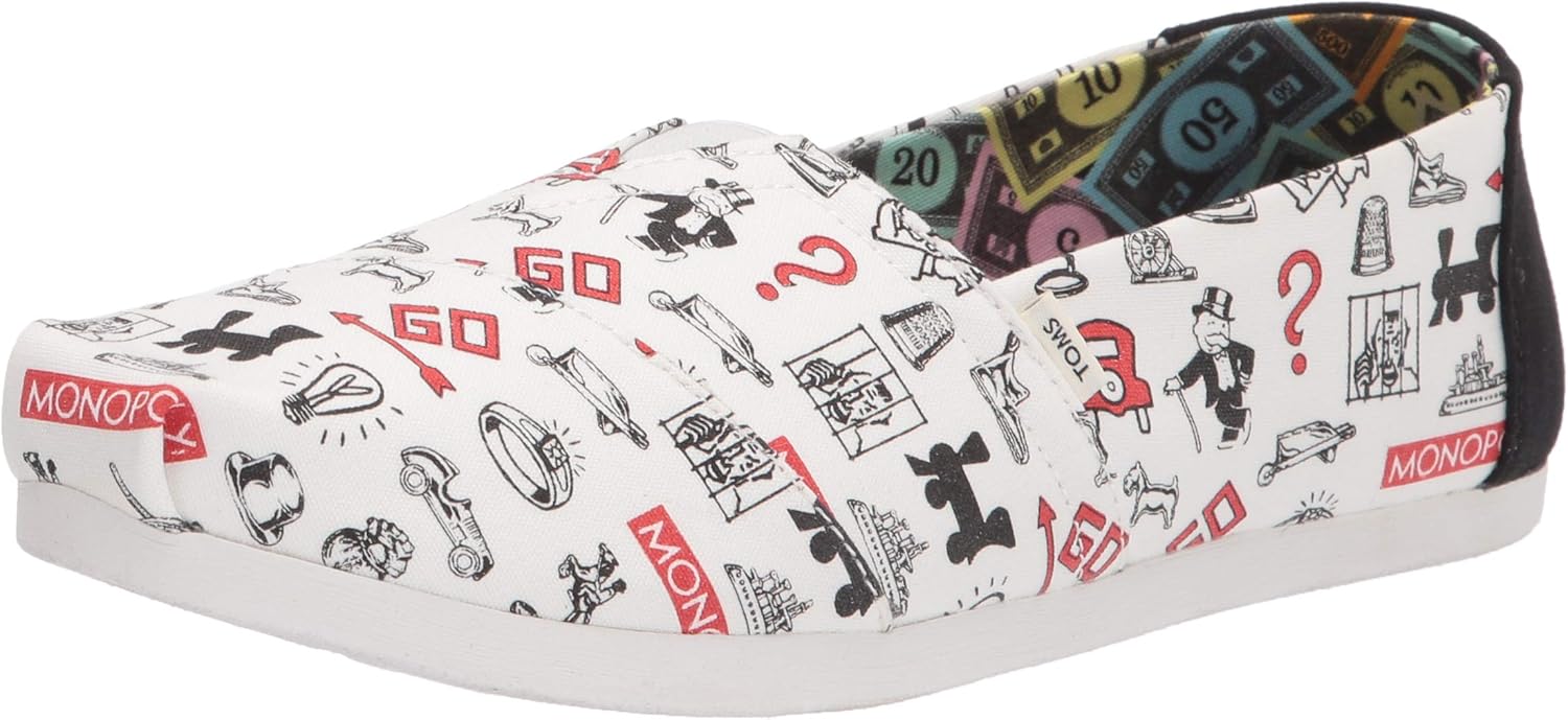 TOMS Women's Alpargata Loafer Flat, Icons Print, 5.5