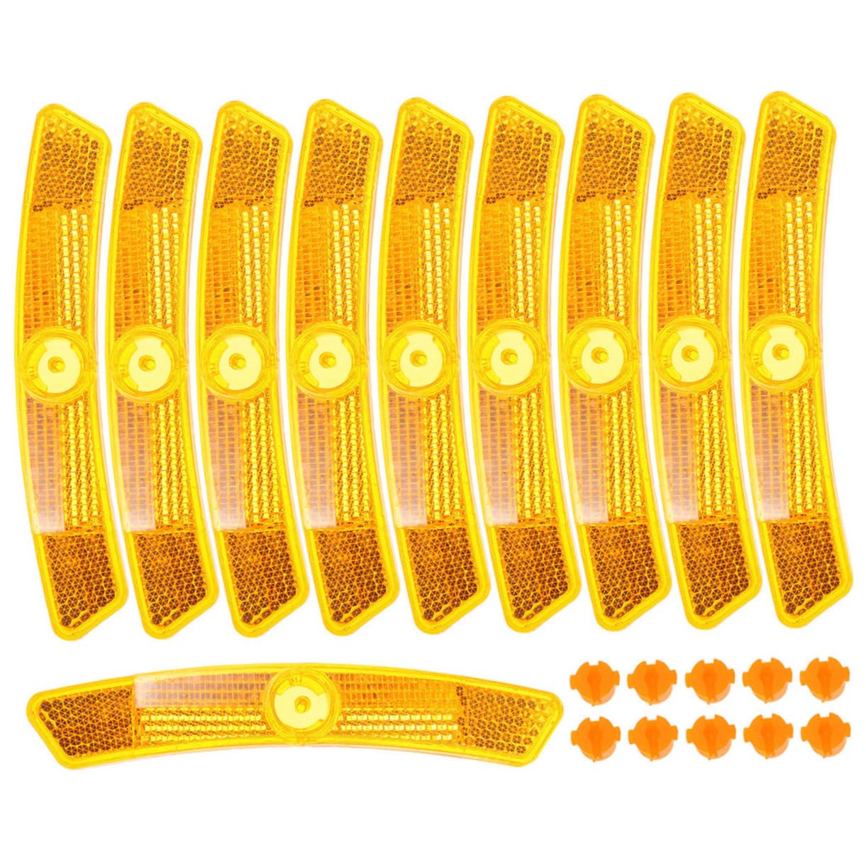 KICHOUSE 30pcs Bike Wheel Reflectors Reflectors for Night Safety Durable Construction for Enhanced Visibility Mountain Bicycles