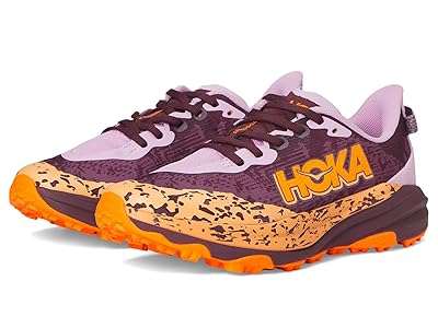 Hoka Kids Speedgoat 6 (Big Kid) Kids Shoes Flower Nectar/Neon Tangerine : 6 Big Kid M, Synthetic