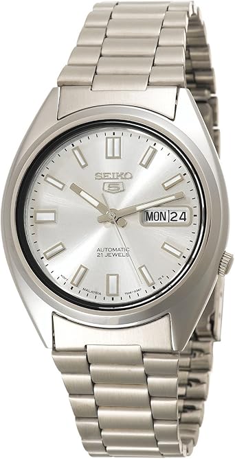 Seiko Men's SNXS73 Seiko 5 Automatic White Dial Stainless-Steel Bracelet  Watch : Amazon.ca: Clothing, Shoes \u0026 Accessories