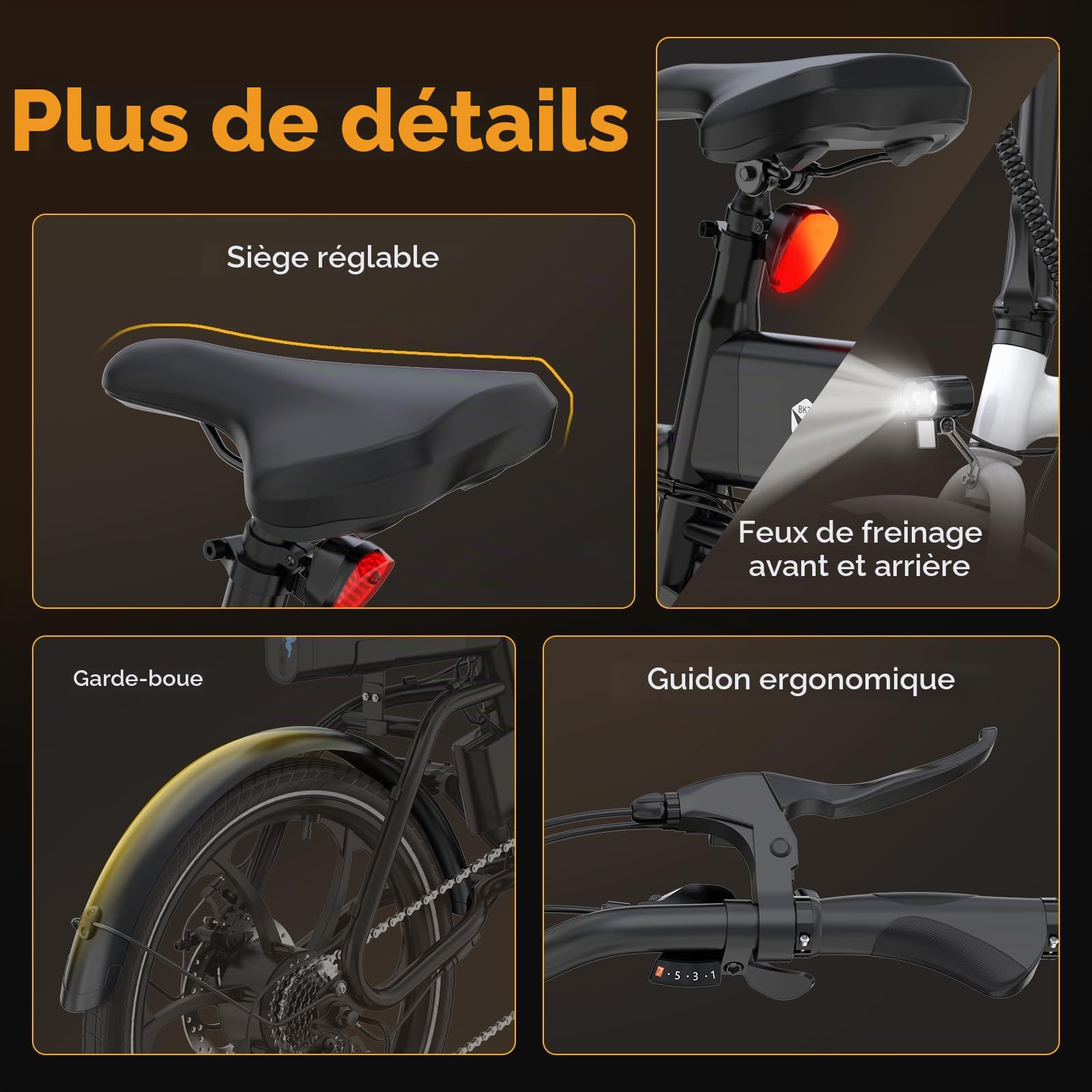 HITWAY Vélo électrique, Pliable E Bike 16/20 Pouces, Moteur 250W, Vitesse Maximale 25km/h, Batterie Lithium-ION 36V 9Ah, Autonomie 35-70/40-65km, Ville E-Bike Urbain Pedelec pour Adultes