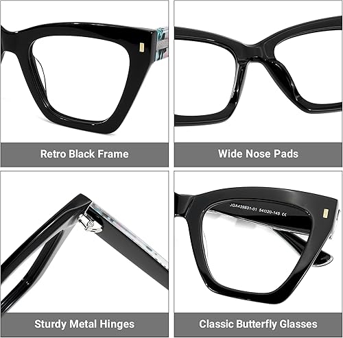 Miniatura 3 de Zeelool Gafas de mariposa de acetato gafas clásicas para mujer marco con lente transparente sin receta ZJGA439831