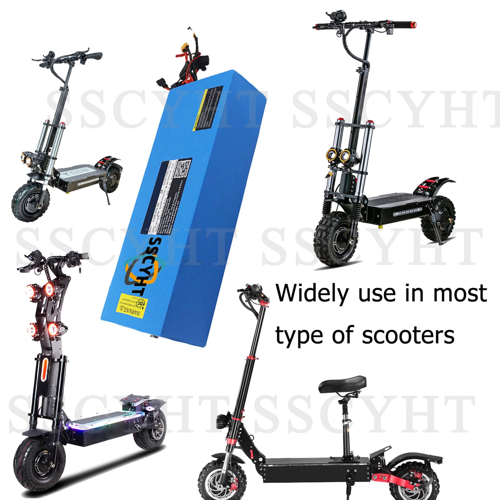 Batería Bicicleta eléctrica 52V 60V 15,6Ah 18,2Ah 20,8Ah Paquete baterías Litio Repuesto 60V 12Ah 23,4Ah 26Ah Accesorio para Patinete eléctrico Kits Motor 500W 1000W 1500W