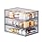 ZHIAI Stackable Storage Drawer, 3 Piece Acrylic Organiser for Cosmetics and Beauty Products, Suitable for Dressers, Bathrooms, Cabinets, Storage Rooms, Bedrooms and Home Organisers