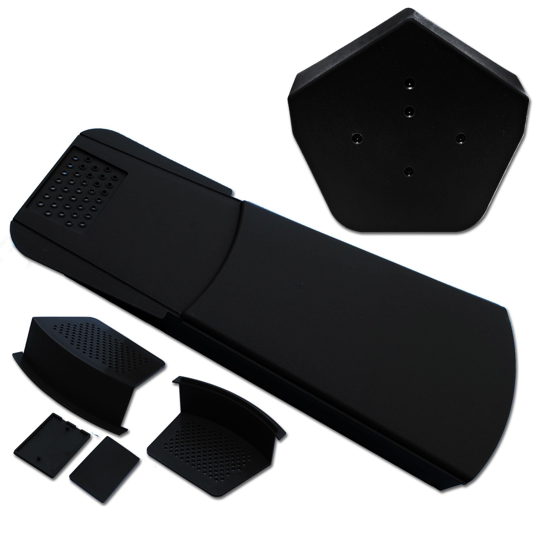 12 Unit Black Dry Verge Kit with Universal Angle Apex and Starters - EasyVerge U Universal Mortar-Free Roof Gable Verge Tile Cap System by Easy-Trim