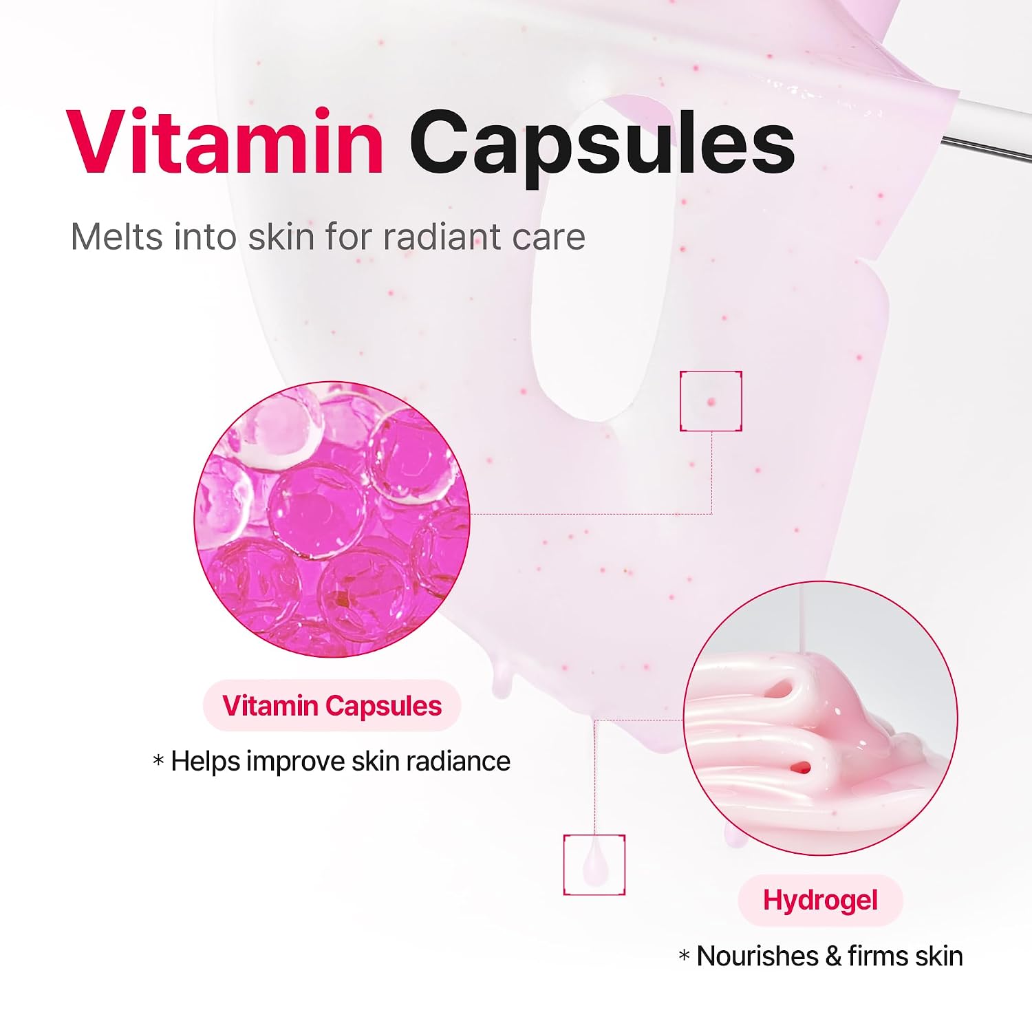 Ariul Expert Pink Vita Collagen Hydrogel Mask – Firming & Radiance Hydrogel Face Mask, Korean Skincare Sheet Mask (4 Sheets)