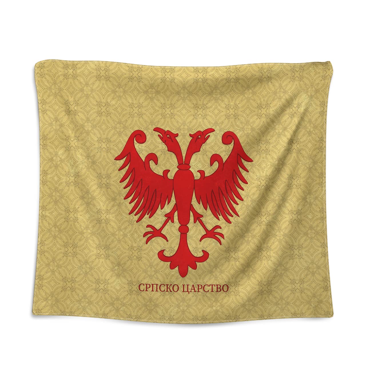 Nice Captain Ancient Empire Banner Tapestry Wall Hanging Vintage Empire Flag Poster Art Home Decor (Serbian Empire)