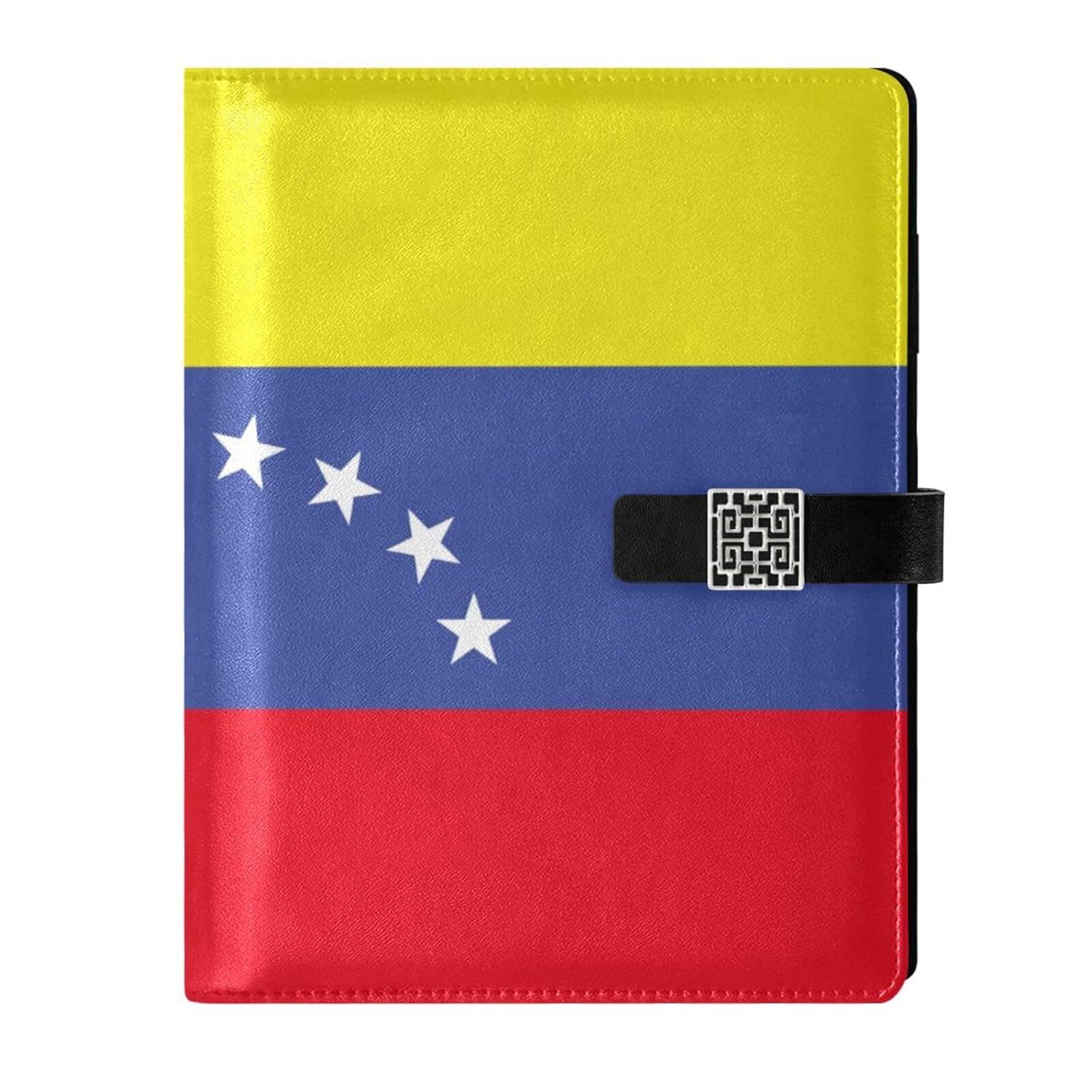 tplaotee Venezuela 8 Stars Flag Bolivarian Republic Of Venezuela leather lined subject notebook water proof cover journal notebook for travelling 6.7x9.2