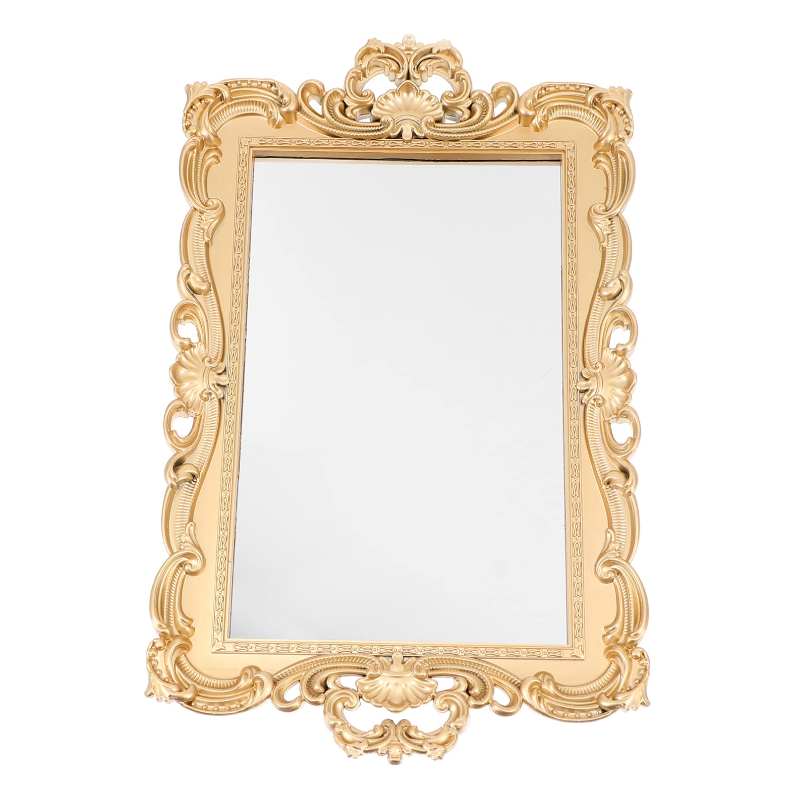 Hemoton Gold Coffee Perfume Tray, Oval Shaped, Decorative Mirror for Perfume Organizer, Jewelry Display, Vanity Tray, Serving Tray