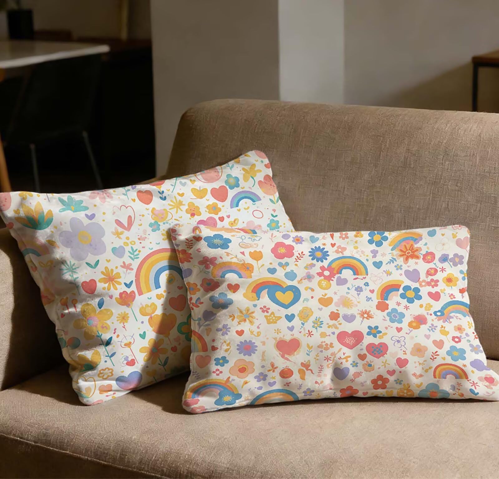 Taie d'oreiller 40x80 lot de 2 housses de coussin en velours crème lavables pour la chambre