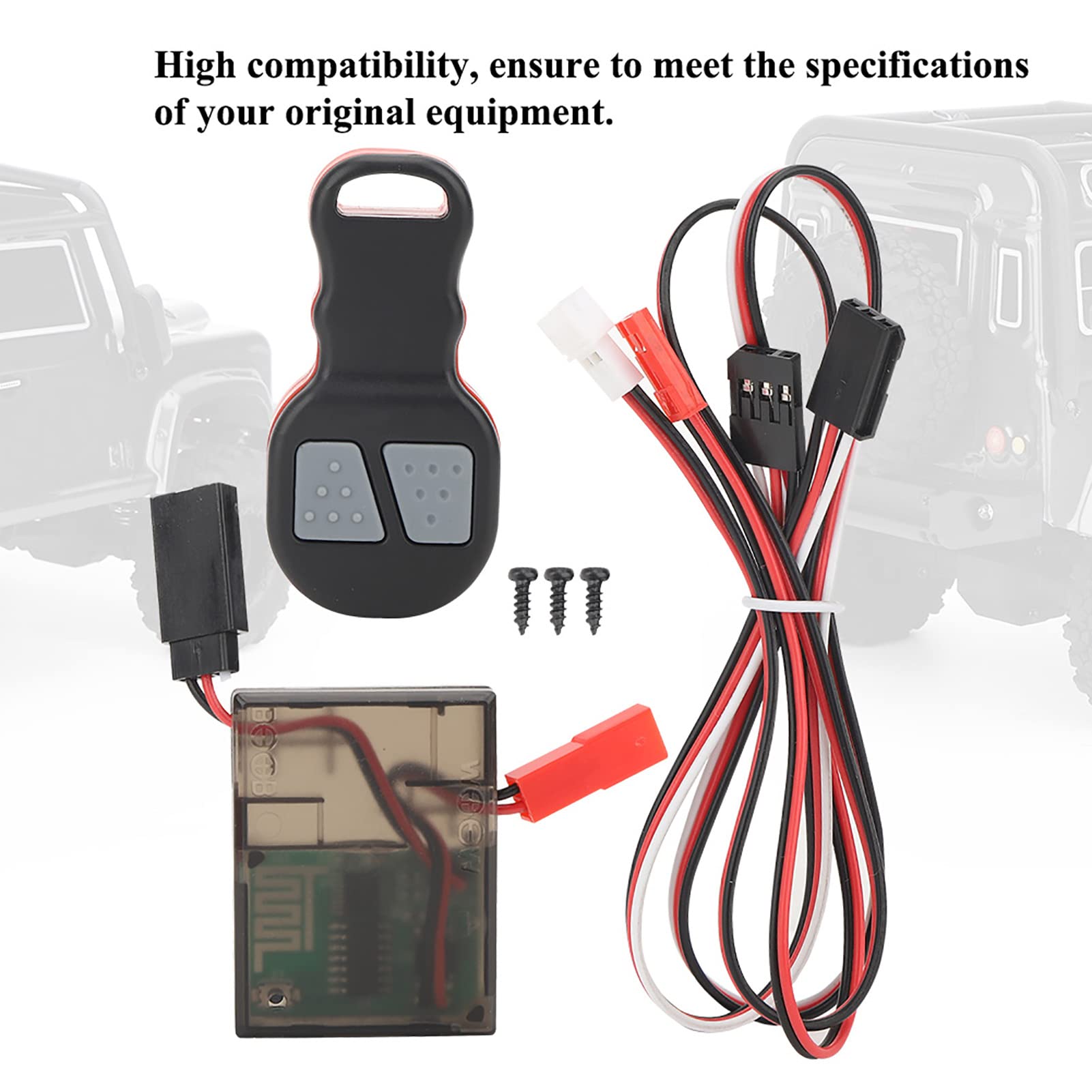 VGEBY Accessorio per Kit Ricevitore Telecomando Wireless per Verricello Universale per Auto per Cingolato RC 1/10