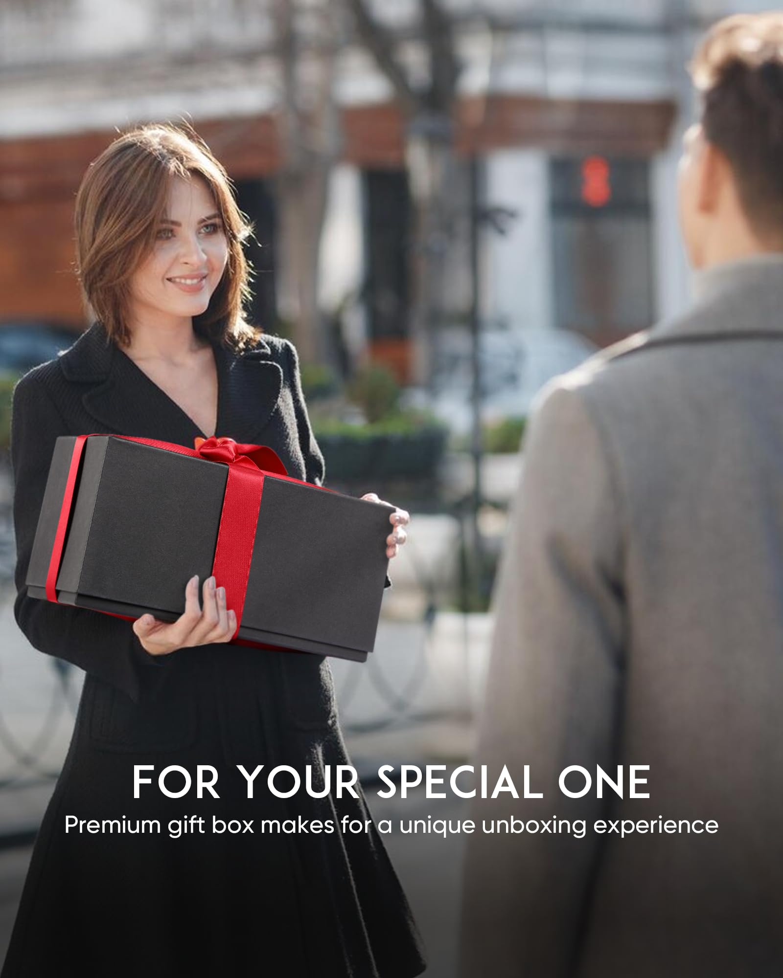 boxoon メンズ腕時計ディスプレイケース 2イン1 プレミアム時計ボックスオーガナイザー 時計ホルダーと引き出し付き 2段木製時計収納 メンズレディ＿並行輸入品 壁掛け 腕時計ディスプレイケース 2本 ペア用 腕時計ケース ウォッチケース スマートウォッチ 収納 飾る コレクション 日本製 UVカット アクリル  インテリア