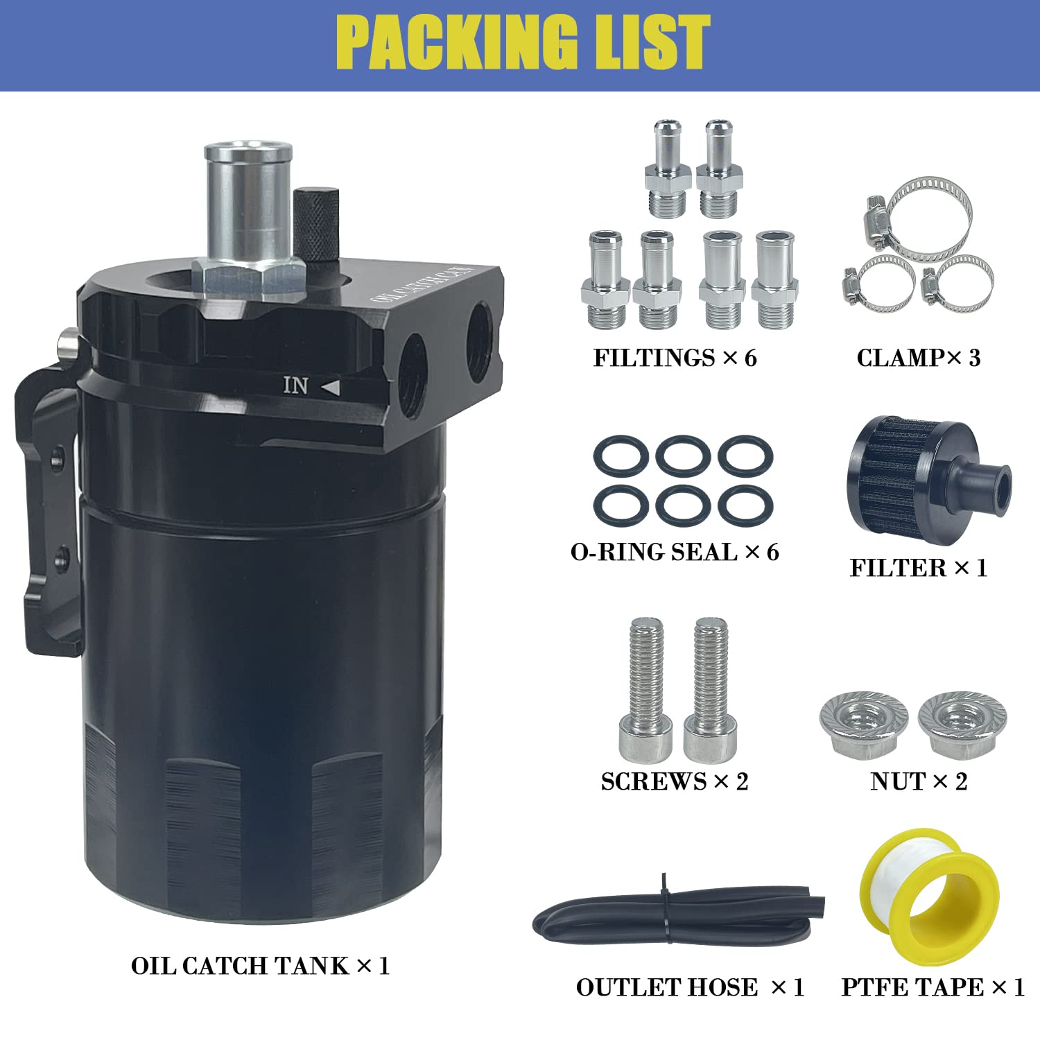 Sutekus Depósito de aceite con filtro universal de 300 ml