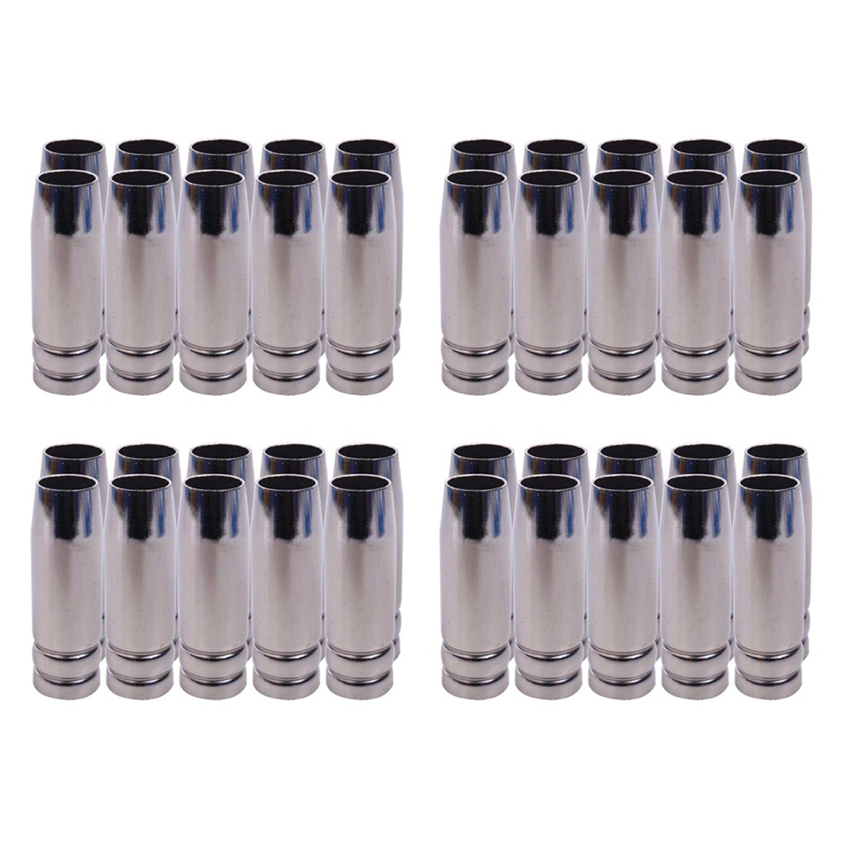 Jnchdghwa Silver 15Ak Gas Nozzle 40Pcs Mig Welding Torch Gas Nozzle Contact Tip For Mig Welding