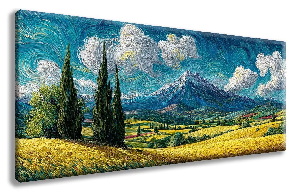 Wolke Diamond Painting, malowanie diamentami, dla dorosłych, duży, XXL, 100 x 300 cm, 5D, okrągłe, pełne wiertło, zestaw do majsterkowania, mozaika dla dorosłych, do dekoracji sypialni, zzg2508M0