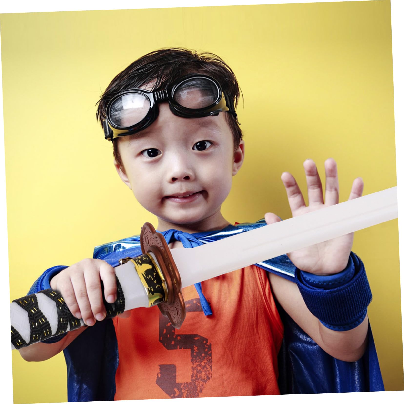 SOLUSTRE Set 3 Spade Giapponesi Per Bambini Giocattoli Di Cosplay Spade Lunghe Leggere Per Bomboniere Feste Compleanno 8-12 Anni Costume Halloween Giochi Creativi
