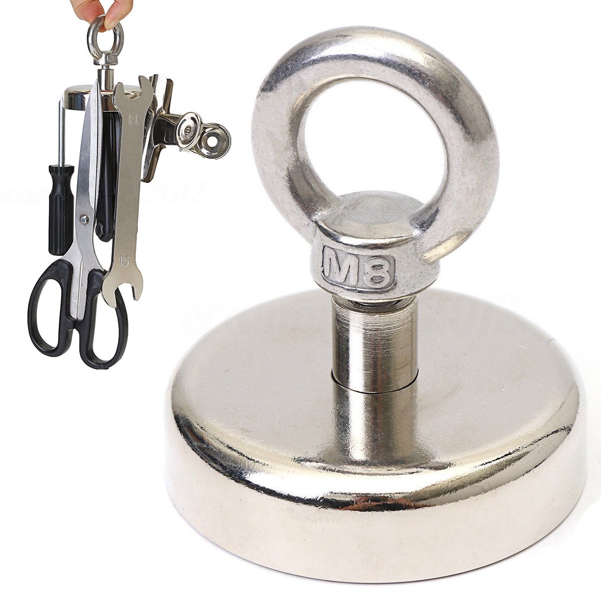 1PC magnete al neodimio 60 * 70 mm D60 MM rilevatore di recupero super magneti per pesca immersione caccia chiavi recupero 130 kg