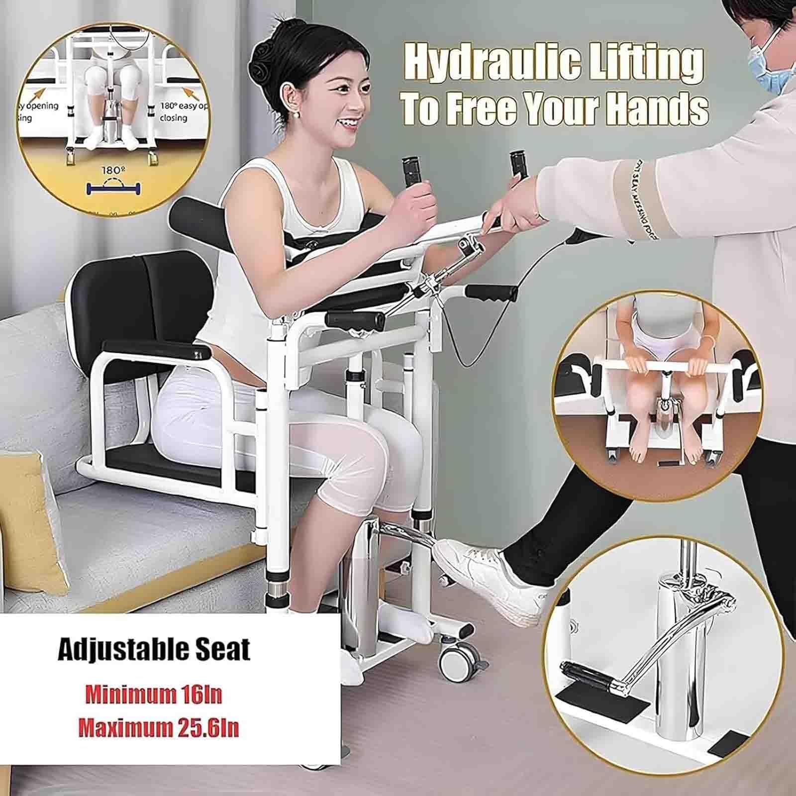 Silla elevadora hidráulica portátil para pacientes con altura,