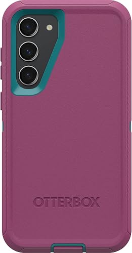 OtterBox Galaxy S23+ Defender Series Case - CANYON SUN (Pink), rugged & durable, with port protection, includes holster clip kickstand