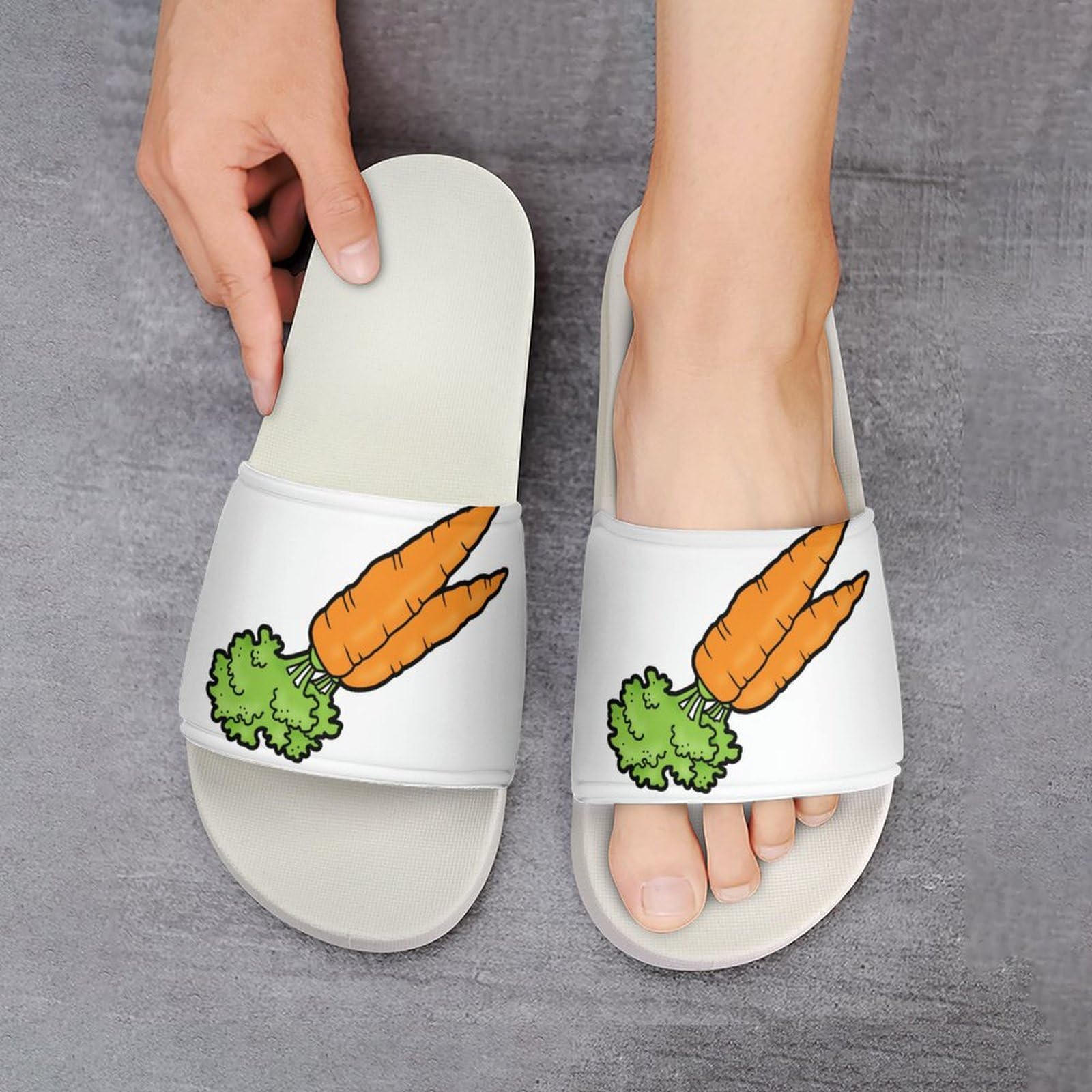Ciabatte da doccia, ciabatte a forma di carota, per uomo e donna, antiscivolo