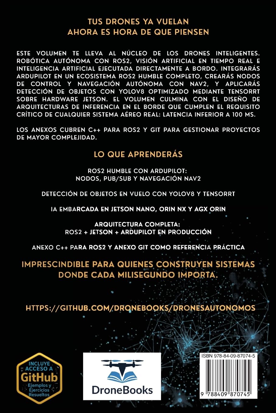 Drones Autónomos II: Robótica, Visión Artificial, IA