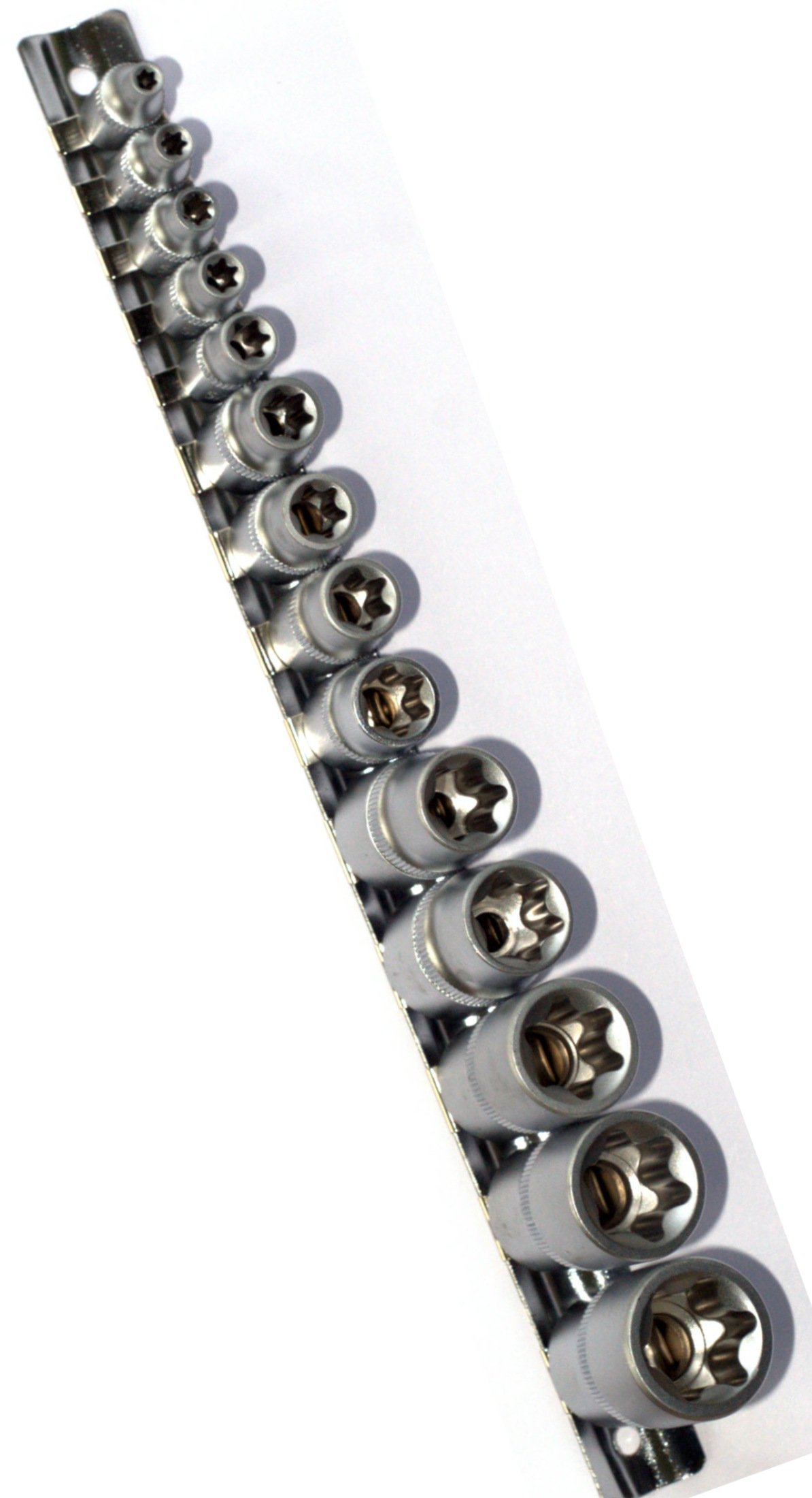Toolzone 14Pc Female Torx Sockets On Rail