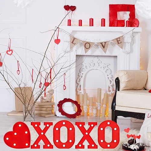 Miniatura 5 de Letrero con luces LED para el día de San Valentín, decoración de mesa, letras iluminadas a pilas para el hogar, bares, fiestas, dormitorio,