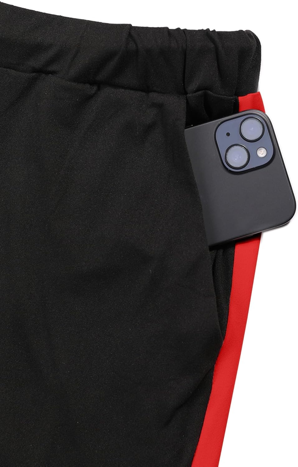 LovelyWholesale Plus Size 2 Piece Outfits for Women Color Block Tracksuit Short Sleeve Top and Pants Set - Image 5