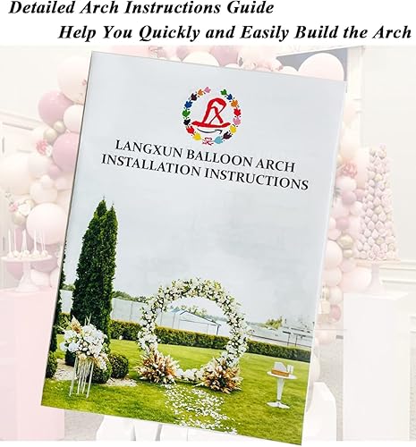 Miniatura 3 de LANGXUN Kit de arco de globos redondos de metal blanco de tamaño grande de 6.2 pies (6.2ft) para decoración de cumpleaños, decoración de boda y