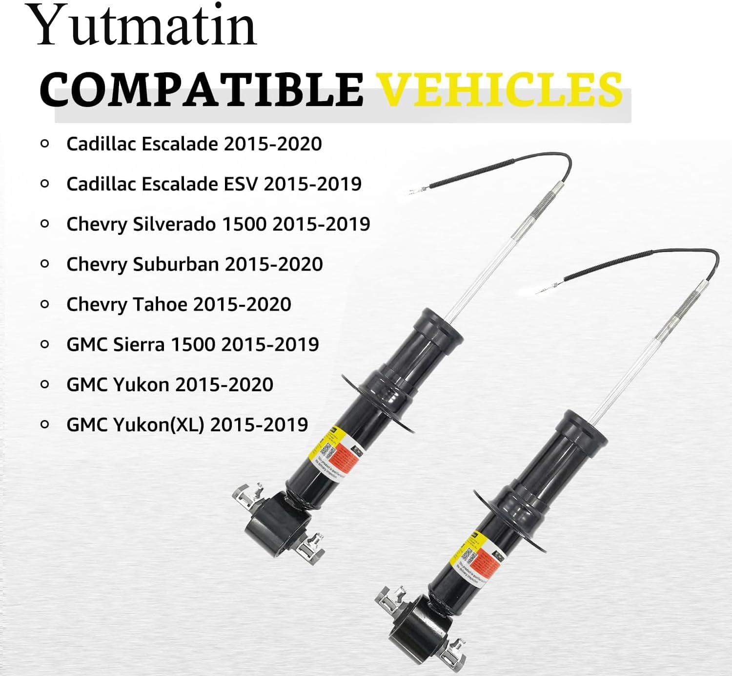 84176631 23312167 pair front struts shock absorber compatible with chevy tahoe suburban silverado 1500 escalade(esv) sierra 1500 yukon(xl) 2015-2020 580-1108